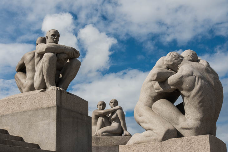 Skulpturen im Vigelandspark von Oslo