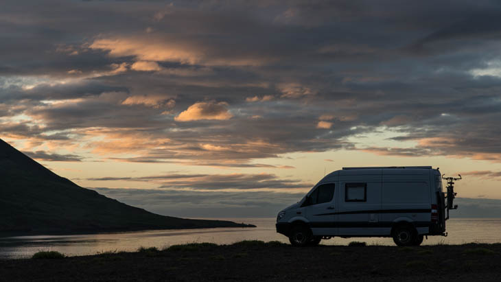 Letzte Campingnacht in Island am Seydisfjördur