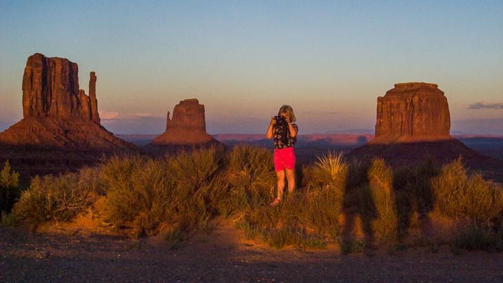 Sonnenuntergangsstimmung  im Monument Valley