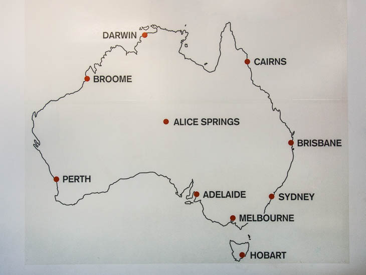 ßbersichts-Karte von Australien