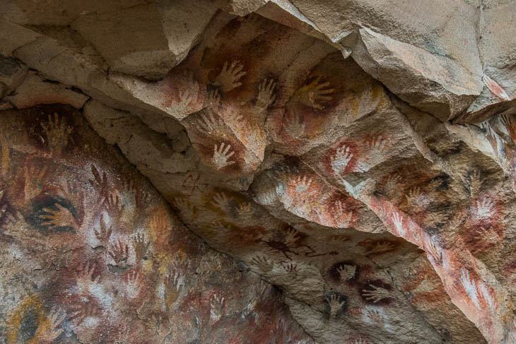 Die berühmten Felsmalereien der Cueva de las Manos